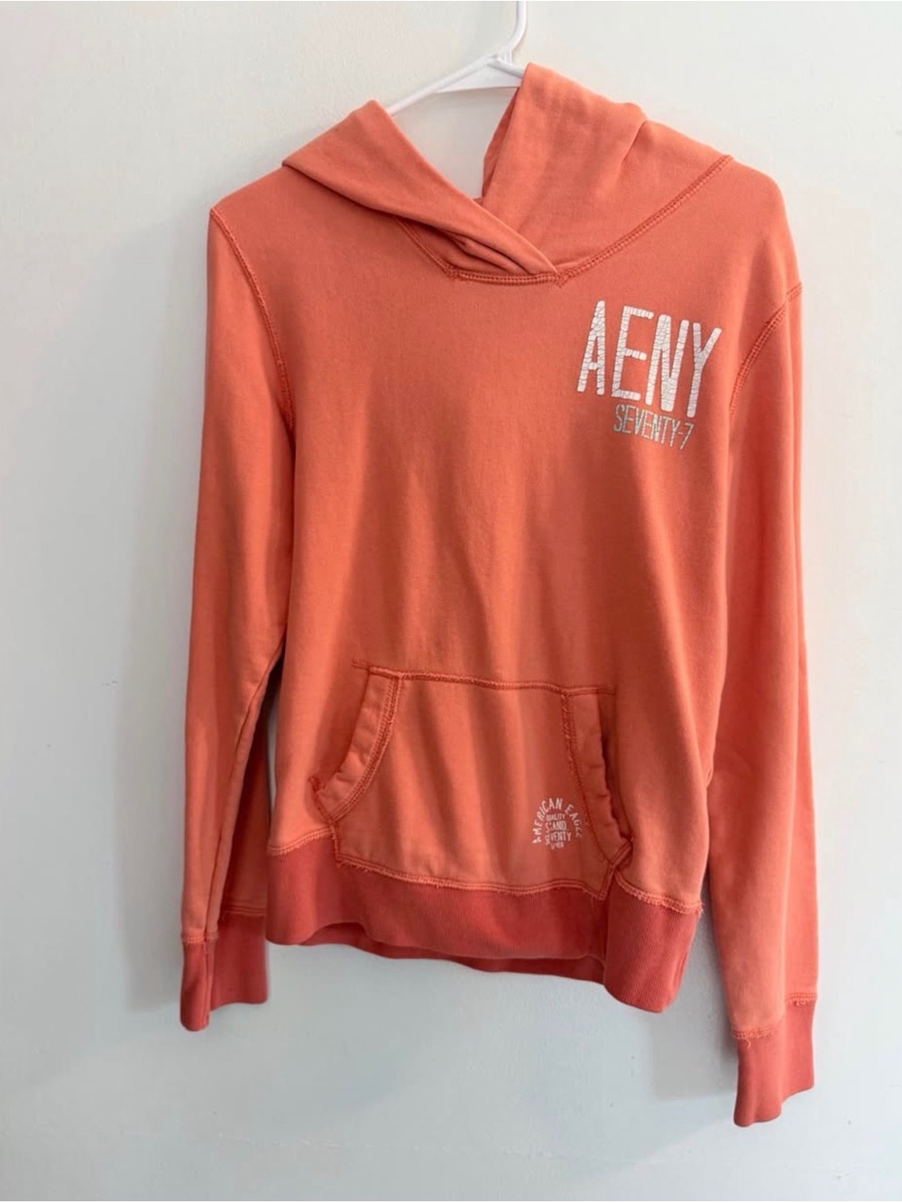 Aeropostale Coral Pullover Hoodie with Front Pocket